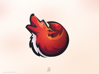 Wolf Logo banding brand fire fox identity logo mascot red wolf