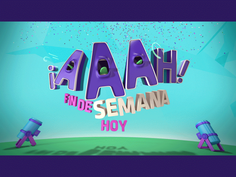 ¡AAAH! 3d letters 3d logo c4d cinema 4d discovery kids logo animation scream thonges