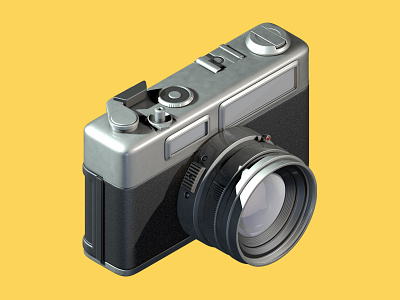 Vintage Camera 3d camera illustration isometric photography vintage