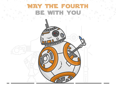 May The Fourth Be With You! design graphic design illustration star wars vector