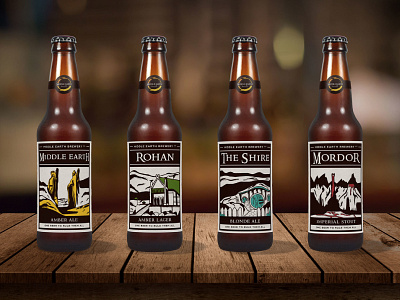Drink You Fools! beer beer labels branding brewery design fantasy graphic design illustration logo lotr nerd vector