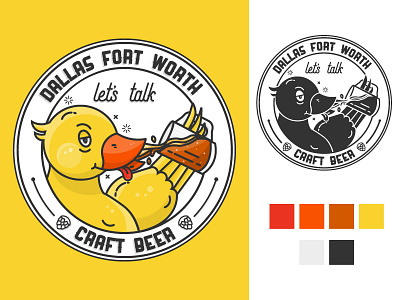 Drunk Duck! beer branding color craft beer design graphic design hops illustration logo rubber duck vector