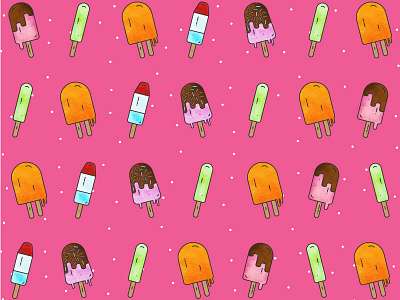 Popsicle Pattern! colorful design graphic design illustration pattern pattern design patterns popsicle summer vector vector illustration vector pattern