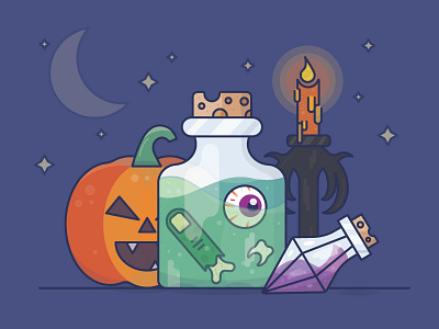 Pick Your Poison design graphic design halloween halloween illustration icons illustration potions rebound spooky sticker sticker mule vector vector illustration