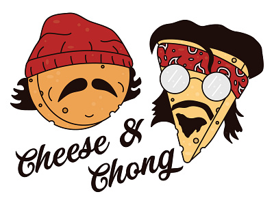 Cheese & Chong art cheese and chong cheesy design graphic design illustration illustrator punny vector vector design vector illustration