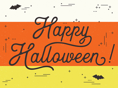 Happy Halloween! bats candy corn design graphic design halloween happy halloween illustration spooky type typography vector