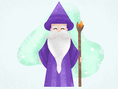 Wizard apple pencil design graphic design illustration ipad pro procreate app texture wizard