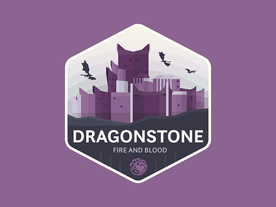 Dragonstone badge branding design dragons dragonstone fantasy flat game of thrones graphic design icon illustration logo vector