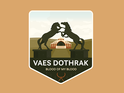 Vaes Dothrak badge branding design fantasy flat gameofthrones graphic design icon illustration vector vector illustration