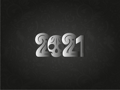 Skull 2021 2021 art branding design graphic design icon illustration illustrator minimal new year skull white