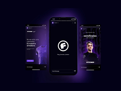 Fitchin blockchain crypto dapp gamer gaming gradient mobile ui ux uxui web3