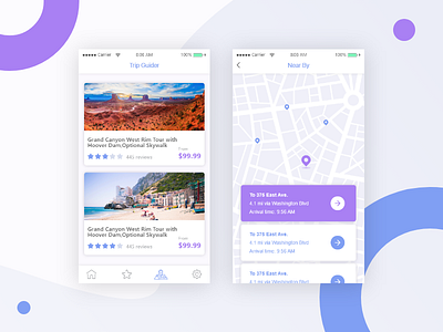 Travel mobile app design app clean guider map mobile travel traveling