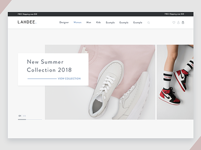 LAHDEE e commerce website clean collection concept design e commerce e commerce fashion interface landing shoes sport store ui ui ux website