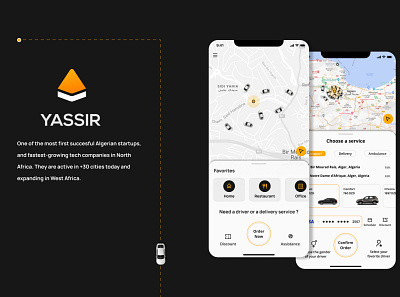 YASSIR Redesign App Concept app booking design mobile app taxi booking ui uiux design user experience user interface ux wireframes