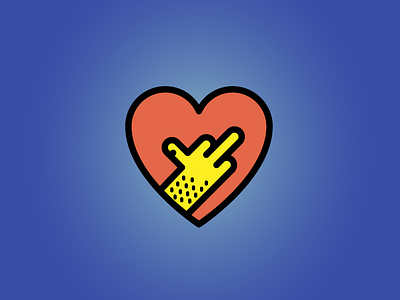 LUVTHUMB design finger heart icon illustration jeffpunz logo love