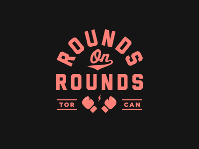 ROUNDS on ROUNDS badge bjj boxing design graphicdesign lockup logo mma msft muaythai themisfitcamp typography