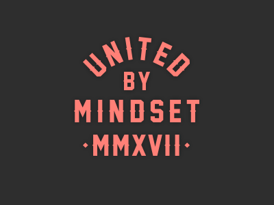 United By Mindset - 2017 2017 apparel branding gif graphicdesign lockup logo msft themisfitcamp typography