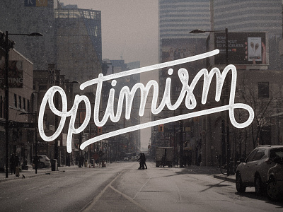 Yonge Optimism handlettering monoline optimism toronto typography