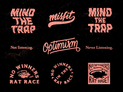 The Misfit Camp badge branding design freelance illustration logos monoline typography