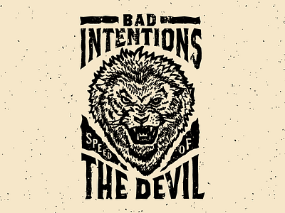 Bad Intentions & The Speed Of The Devil apparel branding custom design gazelle graphic illustration lion logo quote