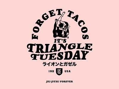 Triangle Tuesday apparel design badge choke graphics illustration jiu jitsu shirt taco taco tuesday tacos triangle tuesday