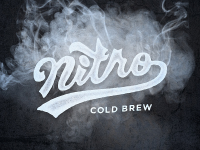 Nitro CB branding cold brew design exploration graphic design illustration lettering logo nitro script typography vintage