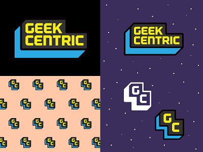 Geek Centric Logo gamers geek icon identity logo nerd vector youtube