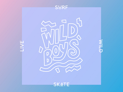 Wild Boys Crew branding identity lettering live logo logo design skate surf wild wildboys