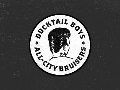 Ducktail Boys - ACB Rock 'N Roll Club badge graphic design icon illustration logo patch vector