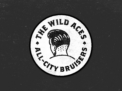 The Wild Aces - ACB Rock 'N Roll Club badge graphic design icon illustration logo patch vector