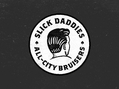 The Slick Daddies - ACB Rock 'N Roll Club badge graphic design icon illustration logo patch vector