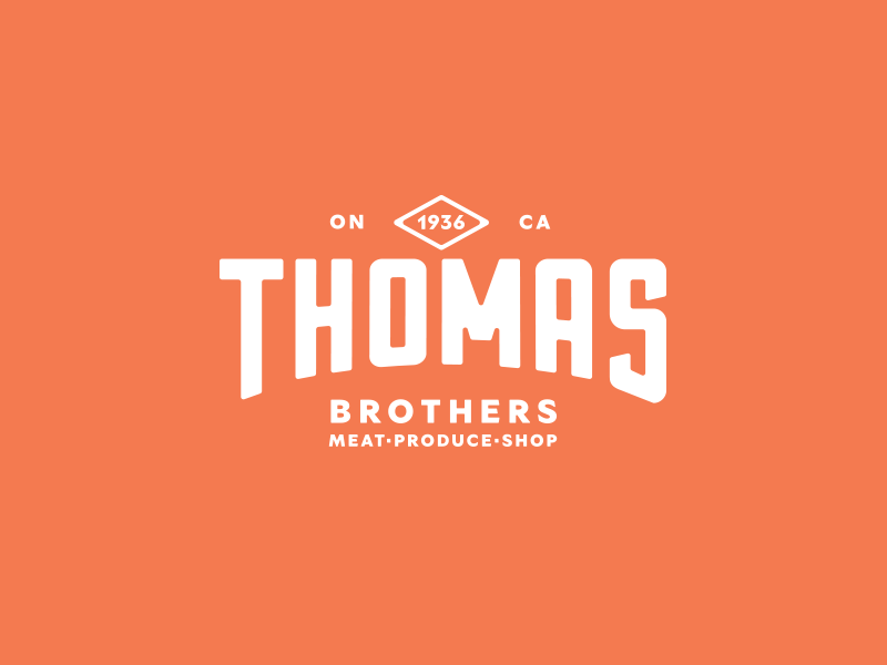 Thomas Bros Logo badge branding butcher gif identity illustrator logo meat vector
