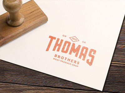 Thomas Brothers Certified badge branding butcher identity illustrator logo meat mockup stamp vector