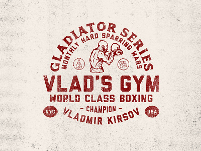 Gladiator Series - Sparring Wars Badge apparel badge boxing fight night graphic design icon illustration logo patch promo shirt vector