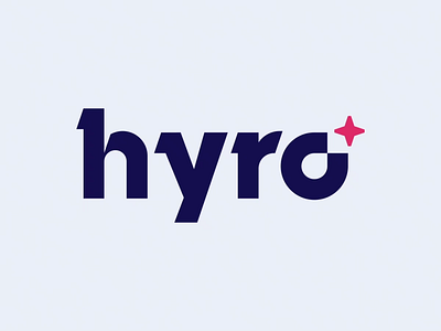 Hyro logo branding design gif logo star startup typography vector