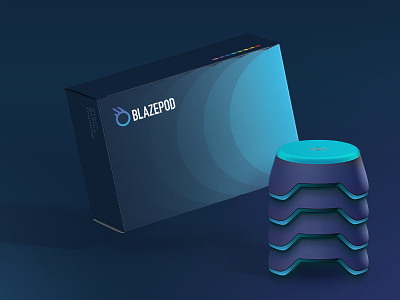 Blazepod's Package Design 3d blue branding design layout mockup package design photoshop print shades sport