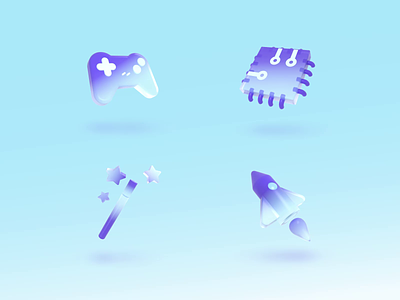Awesome 3D icon set 3d animation 3dicon animation iconset inspiration