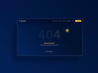 Volta's 404 Page animation brand identity creative motion webdesign