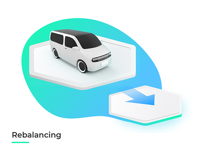 Autofleet's 3d car visuals 🚙 3d 3d model 4d cinema branding car charge clean design gradient rebalance service car vector web design