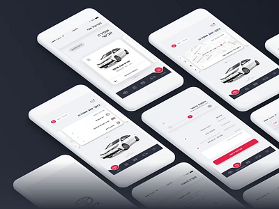 'My Toyota' App animation app app design black car design drive mobile motion mytoyota product design red toyota ui ux