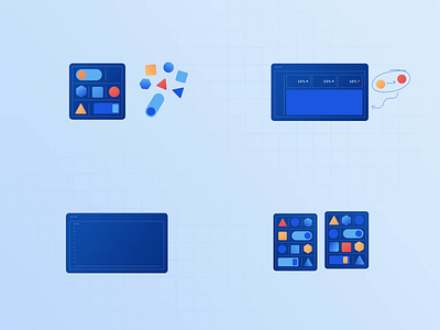 Stigg website animations animation blue components illustration motion orange pricing shapes startup stigg technology ui visuals website