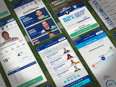 fantasy advantage 3 app design footbal mobile player sport ui ux