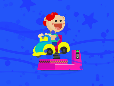 Kiddie Ride animation animation gif illustration kid mall motion movement particles ride vector