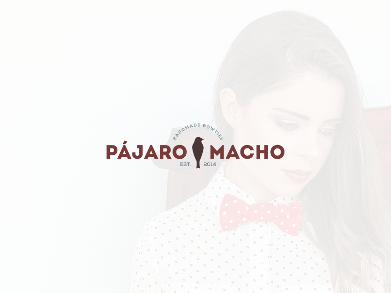 Pájaro Macho Logo bird bow ties bowtiesarecool branding fashion handmade identity logo logotype typography