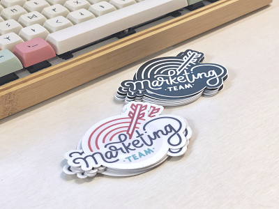 Marketing Team Sticker diecut illustration lettering marketing print sticker stickermule team teamsticker telenav