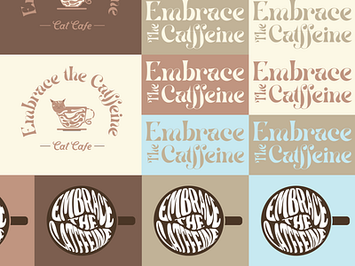 Embrace the Catffeine Cat Cafe adobe feedback graphic design illustrator inspired learning logo design penciltool pentool typography