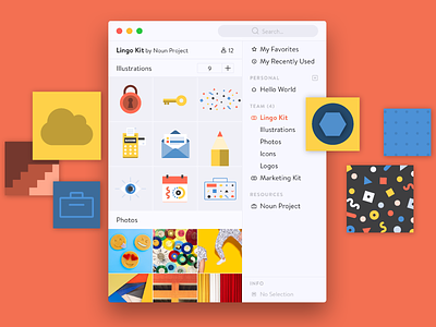 Lingo App branding color icons illustration lingo lingoapp visual asset visual asset manager