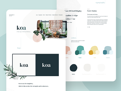 Identity Kit - Koa branding identity logo