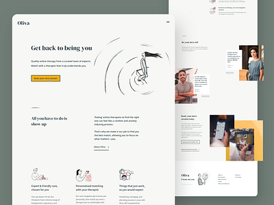 Website for Oliva health design editorial design illustration mental health ui webdesign website
