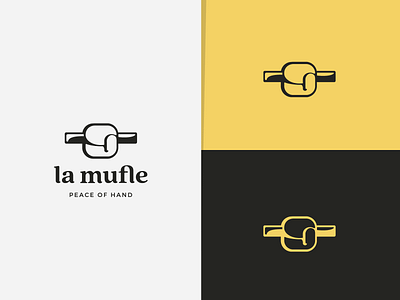 La Mufle branding identity illustration logo mitten vector